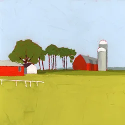 Among the Trees, 2025 (akryl på træpanel)