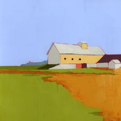 Ayrhill Farm, 2025 (akryl på træpanel)