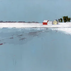 Winter Light, 2025, akryl på træpanel