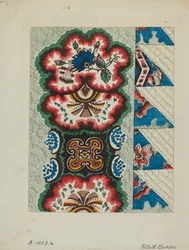 Quiltet betræk, ca. 1936.