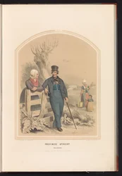 Traditionel kostume af Bunschoten i Utrecht, 1857 Provinsen Utrecht. Bunschooten / XXI (titel på objekt)