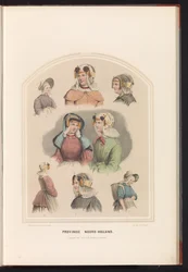 Traditionel dragt i Nordholland, 1857 Provinsen Nordholland. / XXIII (titel på objekt)