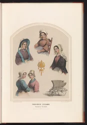 Traditionelt kostume af Schouwen og Duiveland i Zeeland, 1857 Zeeland provinsen. Schouwen en Duiveland / XXVIII (titel på objekt)