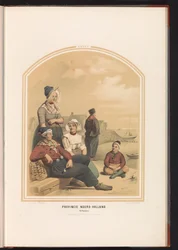 Traditionelt dragt af Volendam i Nordholland, 1857 Provinsen Nordholland. Vollendam / XXXVI (titel på objekt)