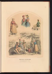 Traditionel kostume fra provinsen Gelderland, 1857 Provinsen Gelderland / 