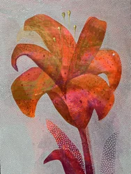 Lysende orange lilje