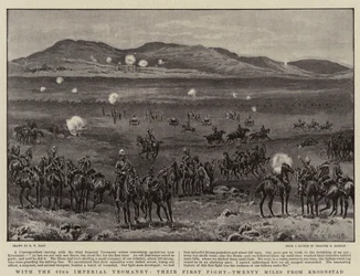 Med den 62. Imperial Yeomanry, deres første kamp, 20 miles fra Kroonstad