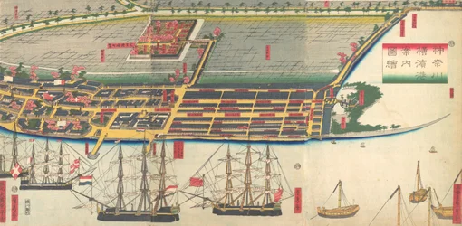 Illustreret guide til Yokohama Havn, 7. måned, 1860.