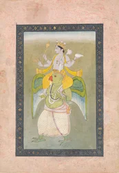 Vishnu på Garuda, ca. 1810-20.