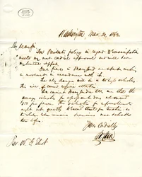 Brev underskrevet S.P. Chase, Washington, til W.G. Eliot, 31. marts 1862