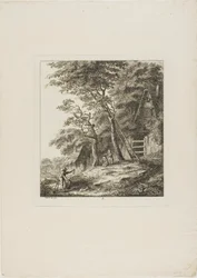 Fiskere med børn, plade to fra Paysages Dédiés à M. Warelet