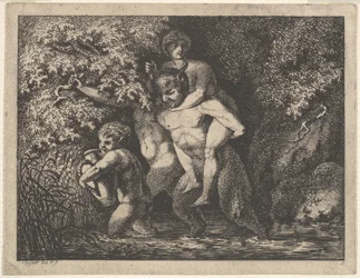 Satyrfamilie, på vej, 1700-tallet.
