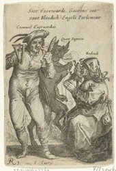 Tegneserie af Cromwell, ca. 1652-1654 Siet t