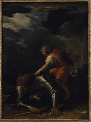 David og Goliat (olie på lærred)