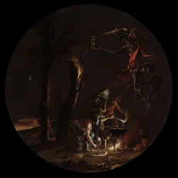 Trolddomsscener: Aften, ca. 1645-1649.