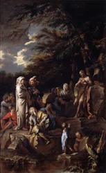 Johannes Døberen prædiker i ørkenen, ca. 1660 (olie på lærred)