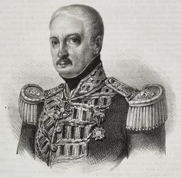 Portræt af marskal Francesco Maria Tanchi (1773-1843), litografi af Salvatore Puglia fra Poliorama Pittoresco, nr. 46, 24. juni