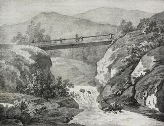 Udsigt over Allegheny, USA, litografi af Salvatore Puglia fra Poliorama Pittoresco, n 44, 11. juni
