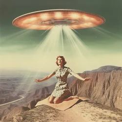 Retro-UFO-bortførelse