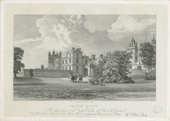 Drayton Bassett - "Drayton Manor": lithograph, and [? 19th century] dani