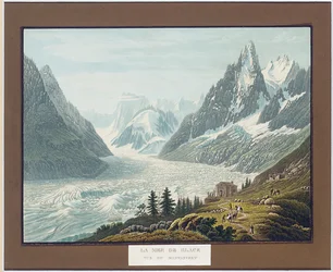 The Sea of Ice, view of Montanvertdani