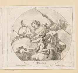 Vesper (aften) Vesper (titel på objekt) Fire gange på dagen (serietitel) Forskellige designs (serietitel) Opera Varia Historica, Poetica & Iconologica (serietitel)