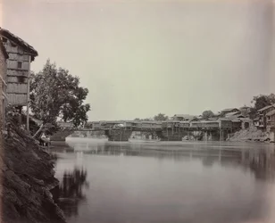 Butikkernes bro, Srinagar, Kashmir, 1864.