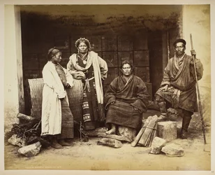 Gruppe af Bhooteas, Darjeeling, fra 