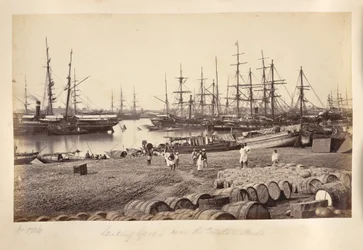 Lander varer nær Custom House, Calcutta