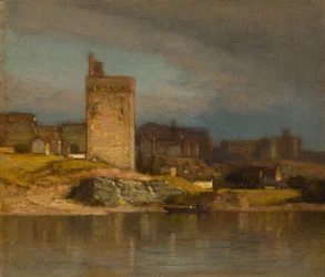Old Tower at Avignon, ca. 1875 (olie på lærred)
