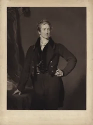 Sir Robert Peel, engelsk konservativ politiker og premierminister (gravering)