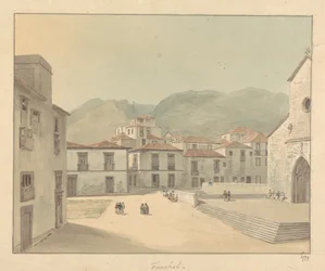 Funchal, Madeira: En plads med en kirke