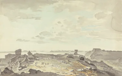 Ødelagt fort ved en flod