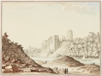 Pembroke Castle (wc på vævet papir)