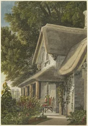 The Lodge, Broomwell House, Brislington, ca. 1824 (blyant og akvarel på papir)
