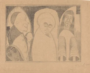 Fantasy: forskellige figurer, den længst til højre med ærmer som ærmer