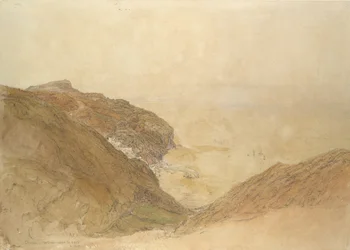 Udsigt over Clovelly, Devon, ca. 1848-49.