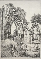 En række gamle bygninger og landlige hytter i det nordlige England: I York, Ruins
