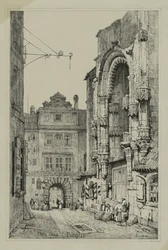 Facisimilies af skitser lavet i Flandern og Tyskland: Thein Church, Prag