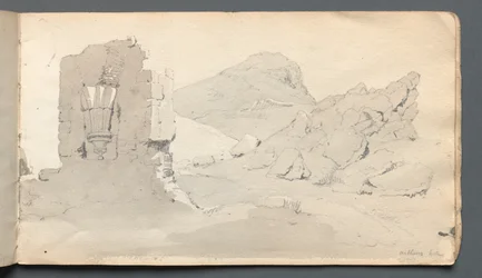 Skitsebog: Ruin, 1814.