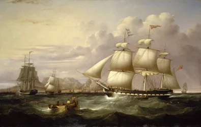 Det Ostindiske Kompagnis handelsskib "Euphrate", bygget i Liverpool (England) i 1834,