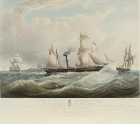 Den nigerianske ekspedition, ved sammenløbet af floderne Niger og Benoue, skibene Albert, Sudan og Wilberforce ud for Holyhead (Wales), august-oktober 1841