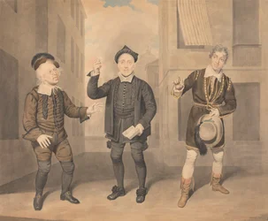 En scene fra et teaterstykke - tre skuespillere