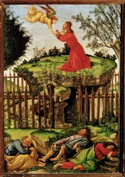 Kristus beder i Getsemane Have (tempera)