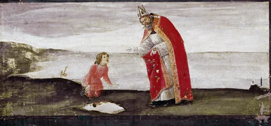Vision of St Augustine, detalje af St Barnaba altertavle (tempera på træ