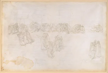 La Divina Commedia, Purgatorio XIII. Purgatoriets anden ring: Bod for misundelse og skadefryd; samtale med Sapia Salvani