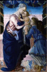 Madonna og barn med en engel