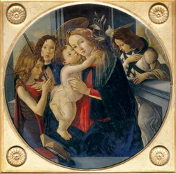 Madonna med barn, den unge Johannes Døberen og engle
