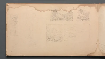Skitsebog, side 39: Maine Landscape Vignittes