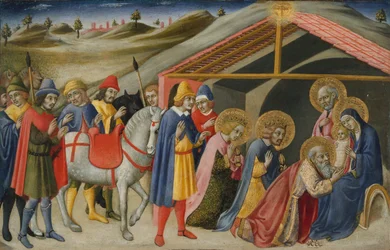 Magiernes tilbedelse, ca. 1470.